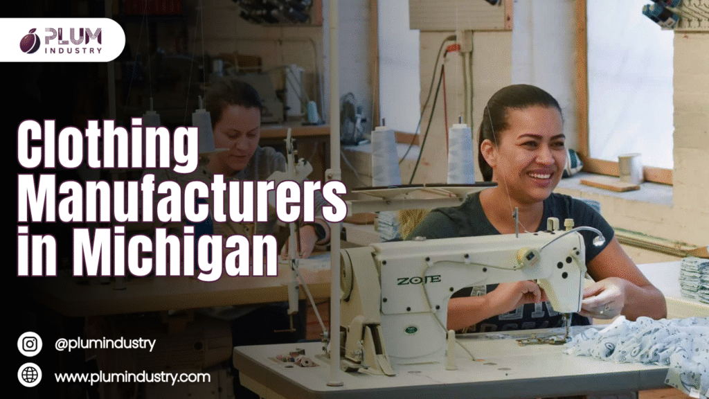 Professional clothing manufacturers in Michigan producing custom apparel.