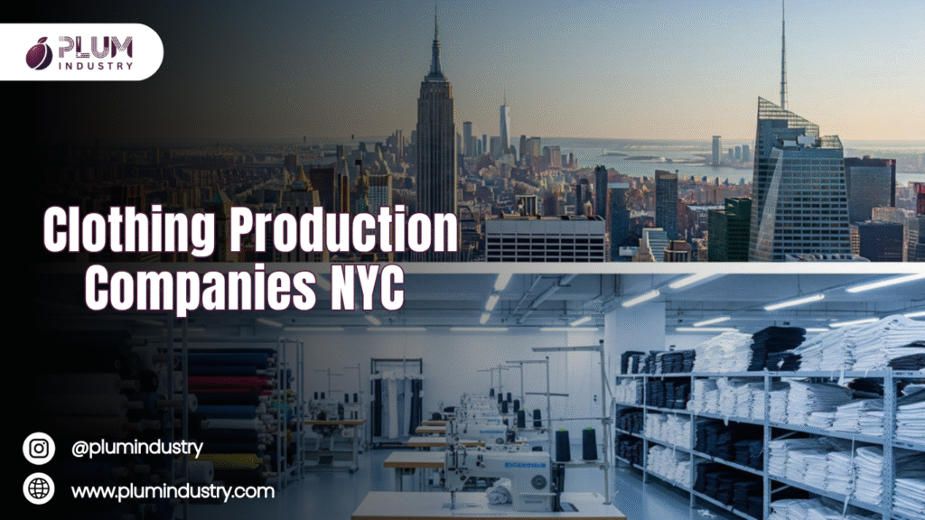 Modern factory representing clothing production companies nyc with advanced machine