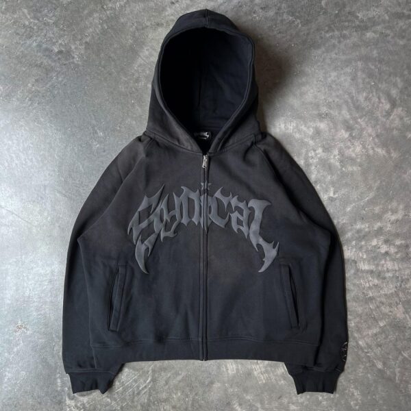 Plumindustry Zip-up Hoodie Custom Logo Puff Print Jacket for Men and Women