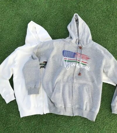 Custom 330G Oversized Full-Zip Hoodies - Unisex Long Sleeve Hoodies