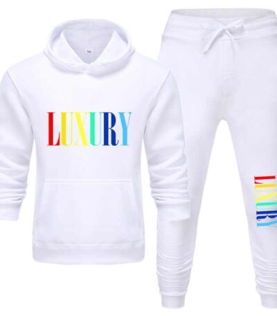 Custom Luxury Embroidered Hoodie and Sweatpants Set - Premium Fleece Tracksuit