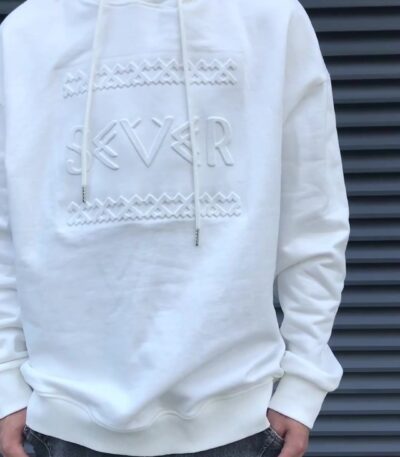 400g Cotton Heavyweight Fleece Unisex Hoodie with 3D Embossed Custom Logo and Pocket