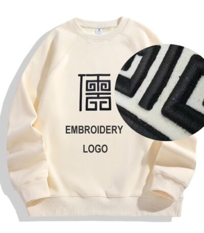 Wholesale 600GSM Heavy Fleece Fashion Sweatshirt | Custom Solid Color Hoodies with Embroidery Logo