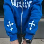 Divine Zip-Up Hoodie - Custom Gothic Style Fleece Jacket for Men
