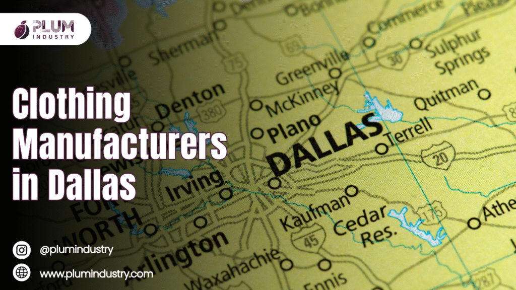 Professional clothing manufacturers in Dallas working on custom apparel.