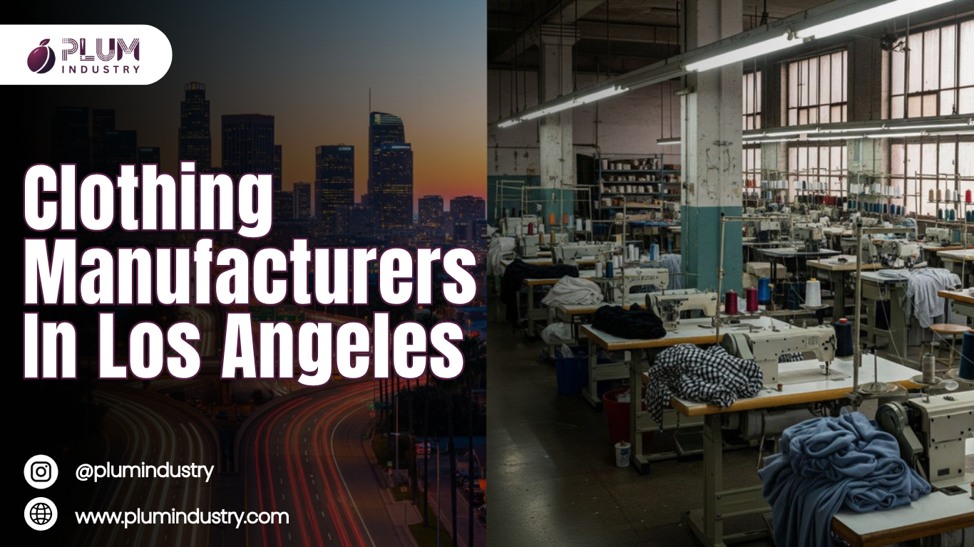 Professional clothing manufacturers in Los Angeles producing high-quality custom apparel for fashion brands and designers.